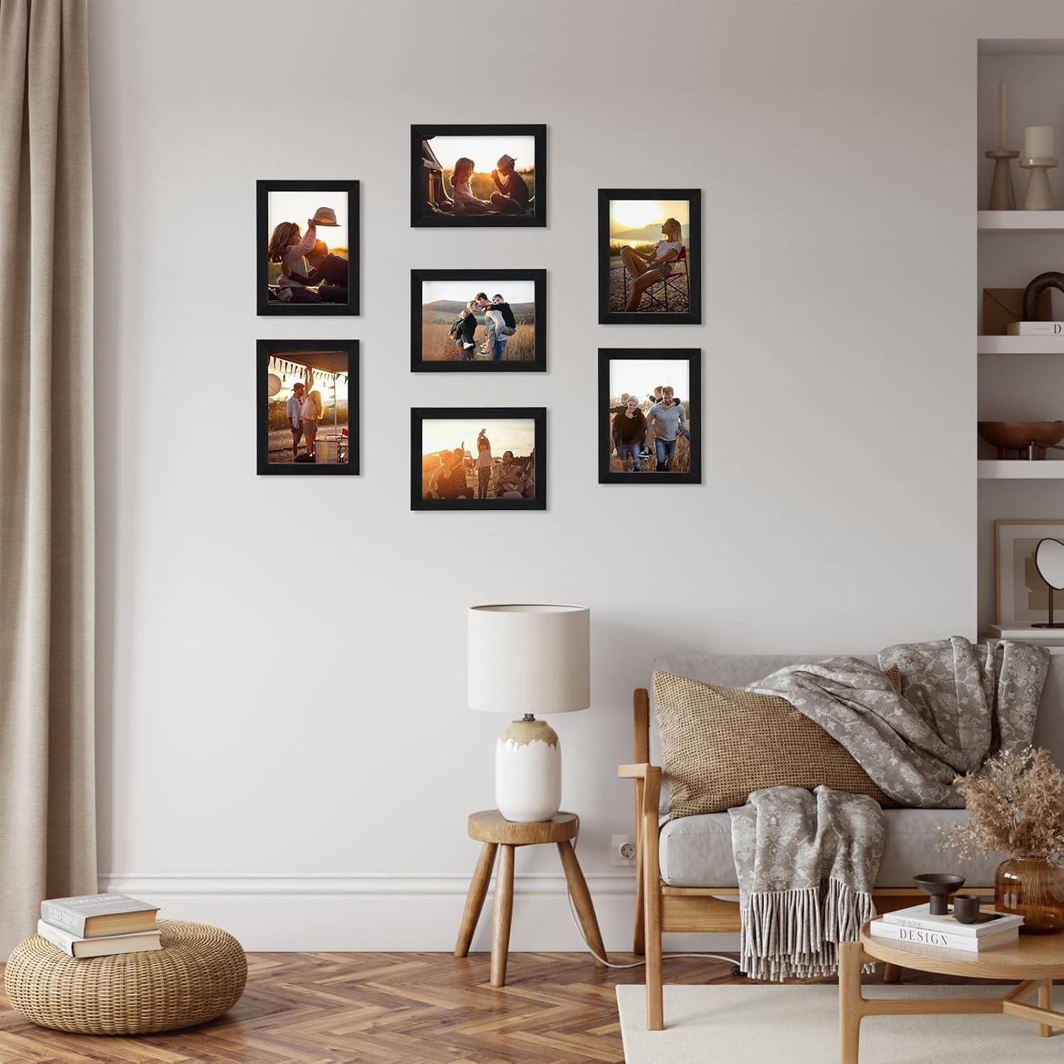 12er Set Bilderrahmen 13x18 cm Schwarz - Fotorahmen