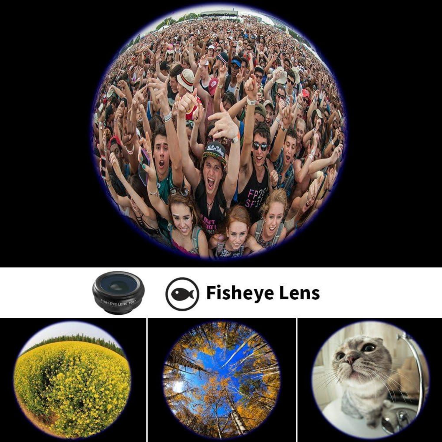 Kamera-Objektiv-Kit 18x Monokular Teleskop Weitwinkel Makro Fisheye