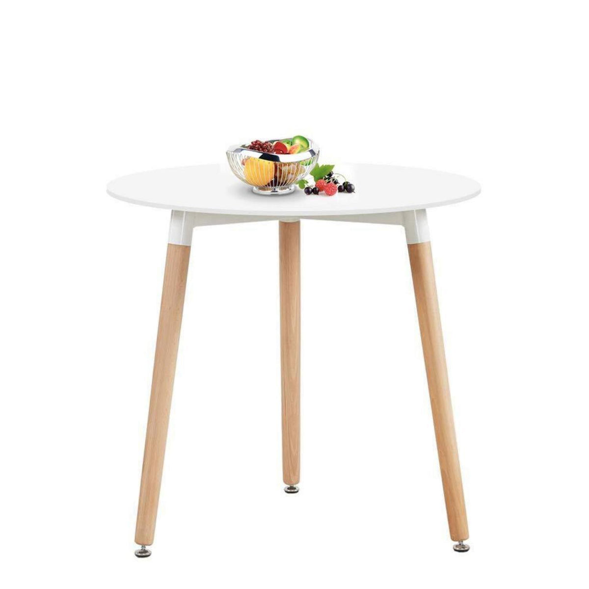 Runder Esstisch Weiß – Küchentisch Holz 80x80cm Skandinavisch
