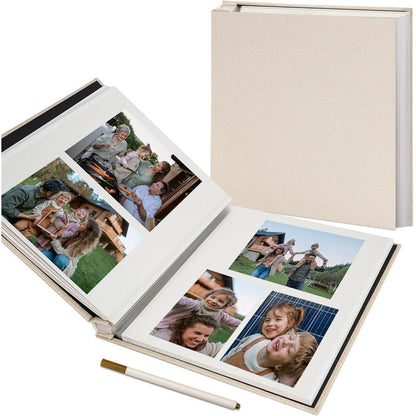 Fotoalbum 10x15 Selbstklebend Leinen Hochzeit Geschenk 40