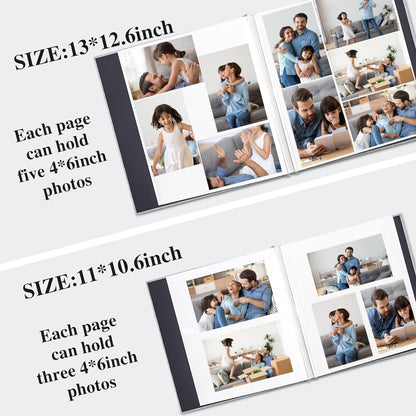 Selbstklebendes Fotoalbum 10x15 Groß Leinen Hochzeit Geburtstag Geschenke 40
