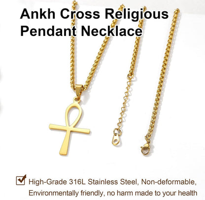 Ankh Kette Ägyptisches Zeichen Nilschlüssel Anch-Kreuz Halskette