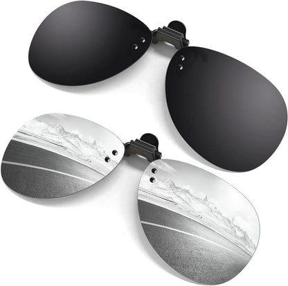 Polarisierte Flip Randlose Flieger Sonnenbrille UV400 Schutz