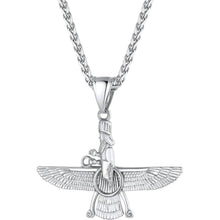 Edelstahl Halskette mit Faravahar Anhänger für Damen und Herren