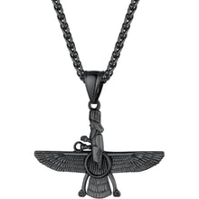 Edelstahl Halskette mit Faravahar Anhänger für Damen und Herren