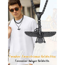 Edelstahl Halskette mit Faravahar Anhänger für Damen und Herren