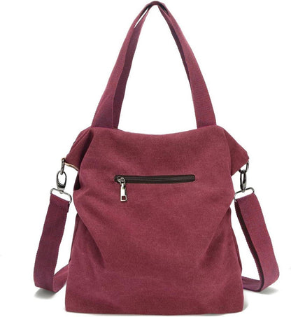 Damen Canvas Umhängetasche Schultertasche Crossbody Bag Strandtasche