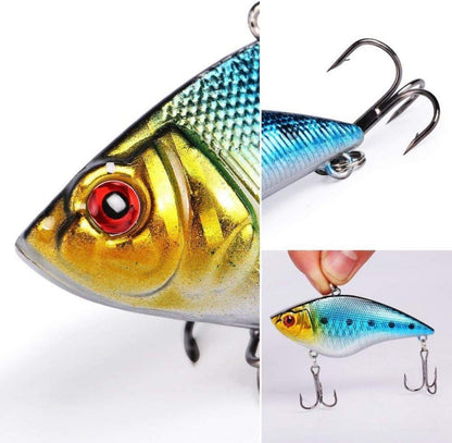 Angelköder Sougayilang 5 Stück Hardbait Minnow VIB Diskanthaken