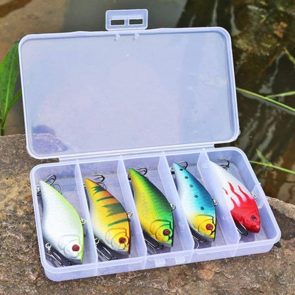 Angelköder Sougayilang 5 Stück Hardbait Minnow VIB Diskanthaken