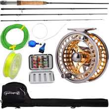 Sougayilang Lightweight Fly Fishing Combo Starter Kit Golden