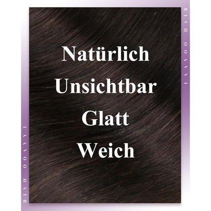Echthaar Tressen mit Micro Rings - Braun #2 - 55cm
