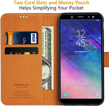 Samsung Galaxy A6 2018 Hülle PU-Leder Wallet Case Standfunktion