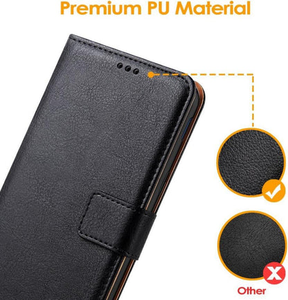Samsung Galaxy A6 2018 Hülle PU-Leder Wallet Case Schwarz