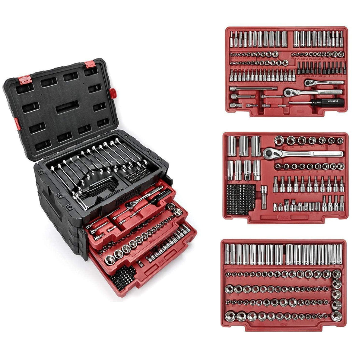 Werkzeugkoffer 450 Teile mit Ratschen & Bits