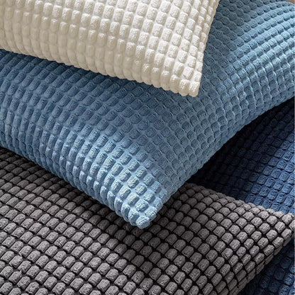 MIULEE Kordsamt Kissenbezug 40x40cm 2er Set Grau