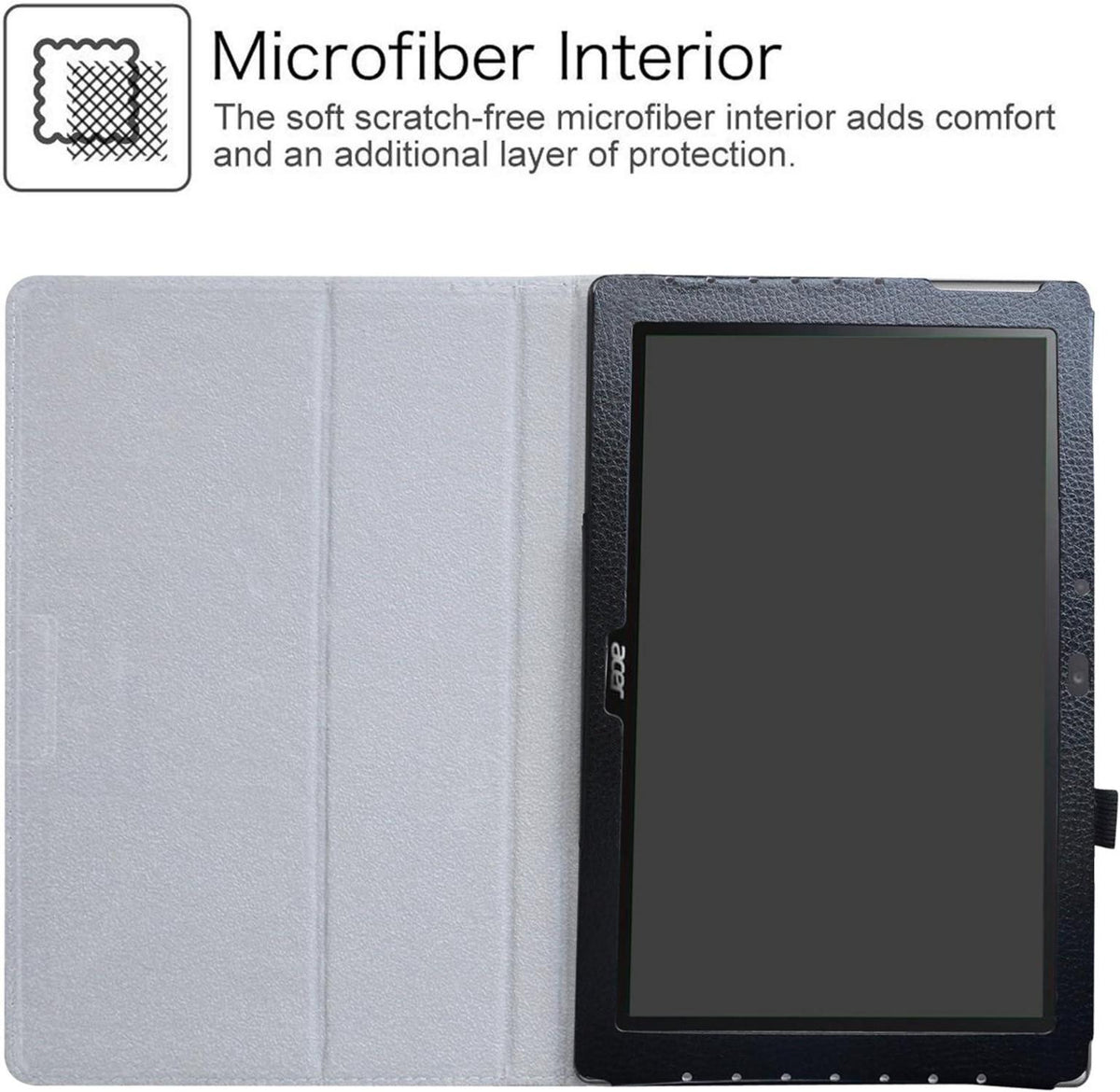 Schwarze Tablet Hülle mit Ständer für Acer Iconia One 10 B3-A40