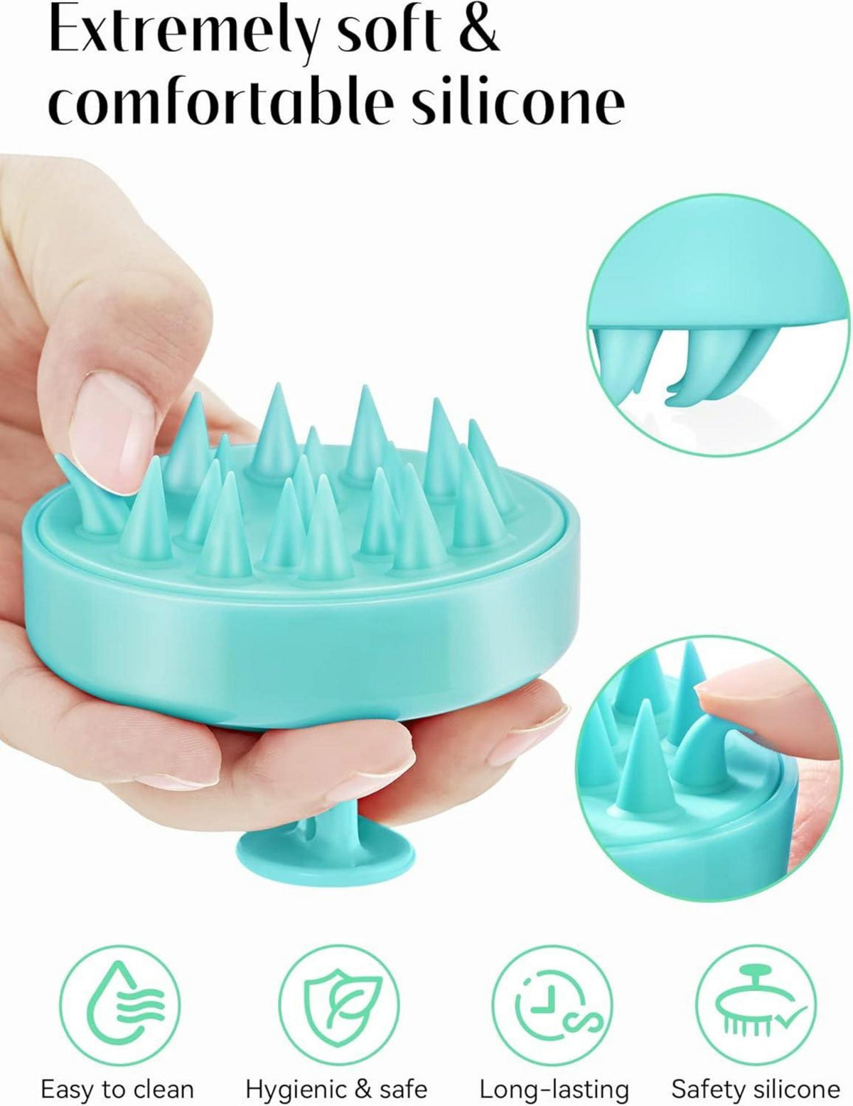 Kopfhaut Massagebürste für Haar - Sanftes Shampoo Peeling