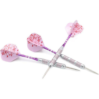 CUESOUL Pink Ladies Steel Tip Darts 21g with Slim Case