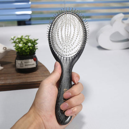Antistatische Paddle Detangler Haarbürste mit Metallborsten
