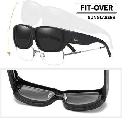 DUCO Polarisierte Sonnenbrille Überbrille UV400 Schutz 8956
