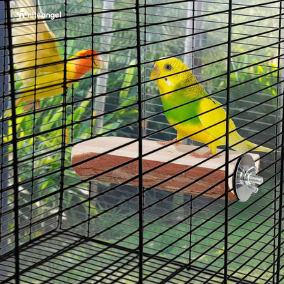 Niteangel Papageienkäfig Sitzstange Holz Plattform Vögel