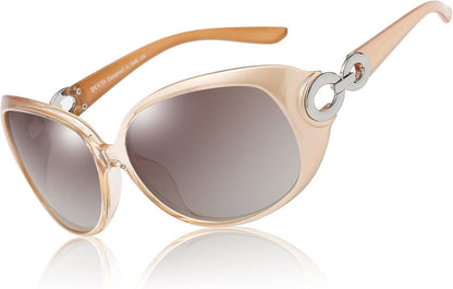 Damen Sonnenbrille Polarisiert Übergroß Mode UV-Schutz