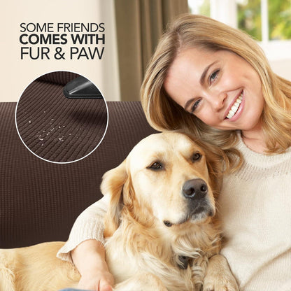 Sesselbezug Jacquard Schokolade – 84x90x91 cm