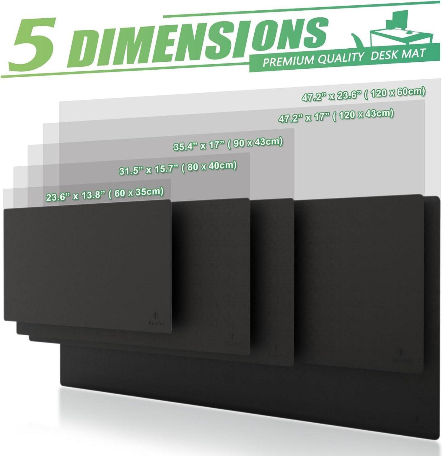 Knodel Tischunterlage 80x40cm PVC wasserdicht doppelseitig Schwarz/Schwarz
