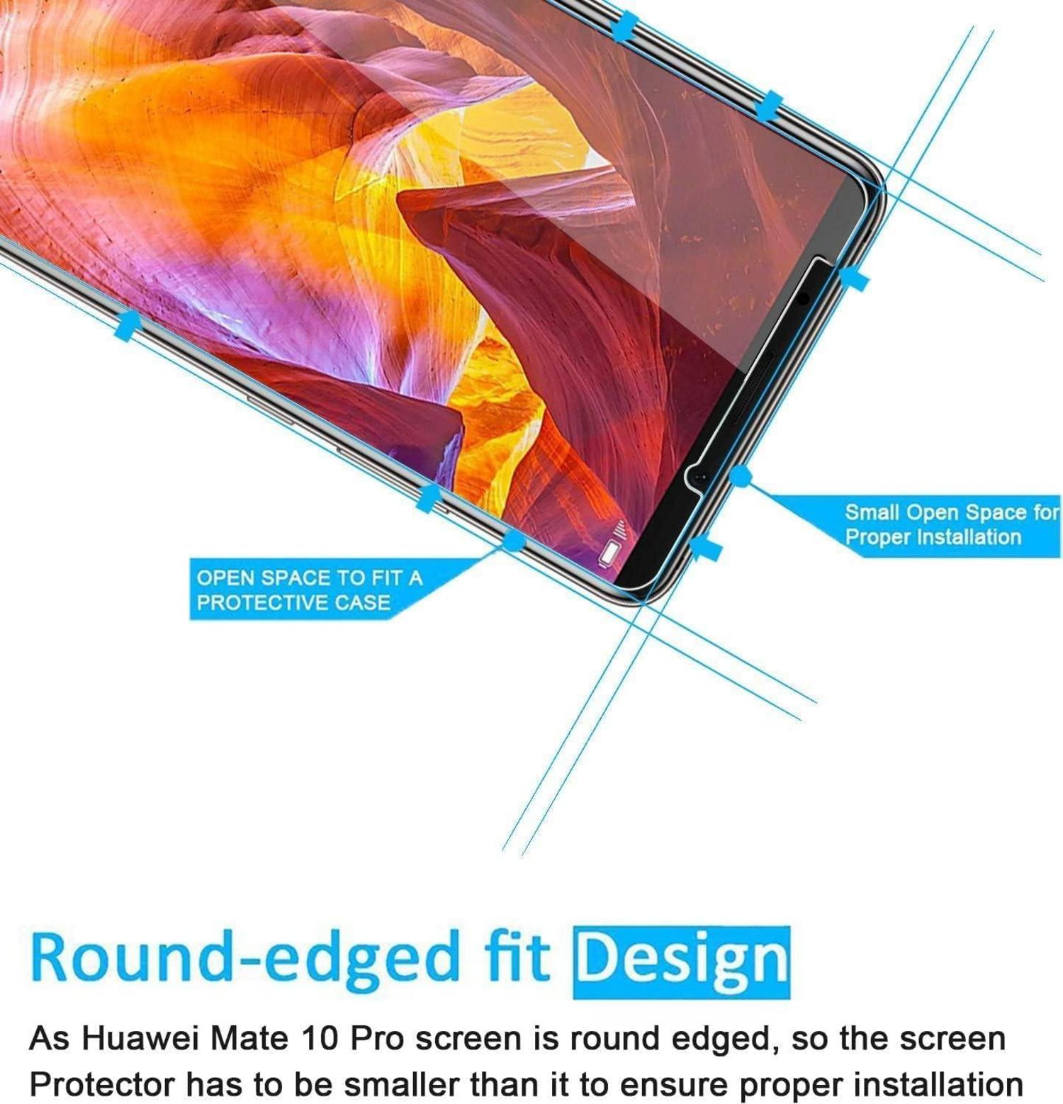 Panzer Schutz Glas Huawei Mate 10 Pro 2 Stück 9H Härte Ultra-klar