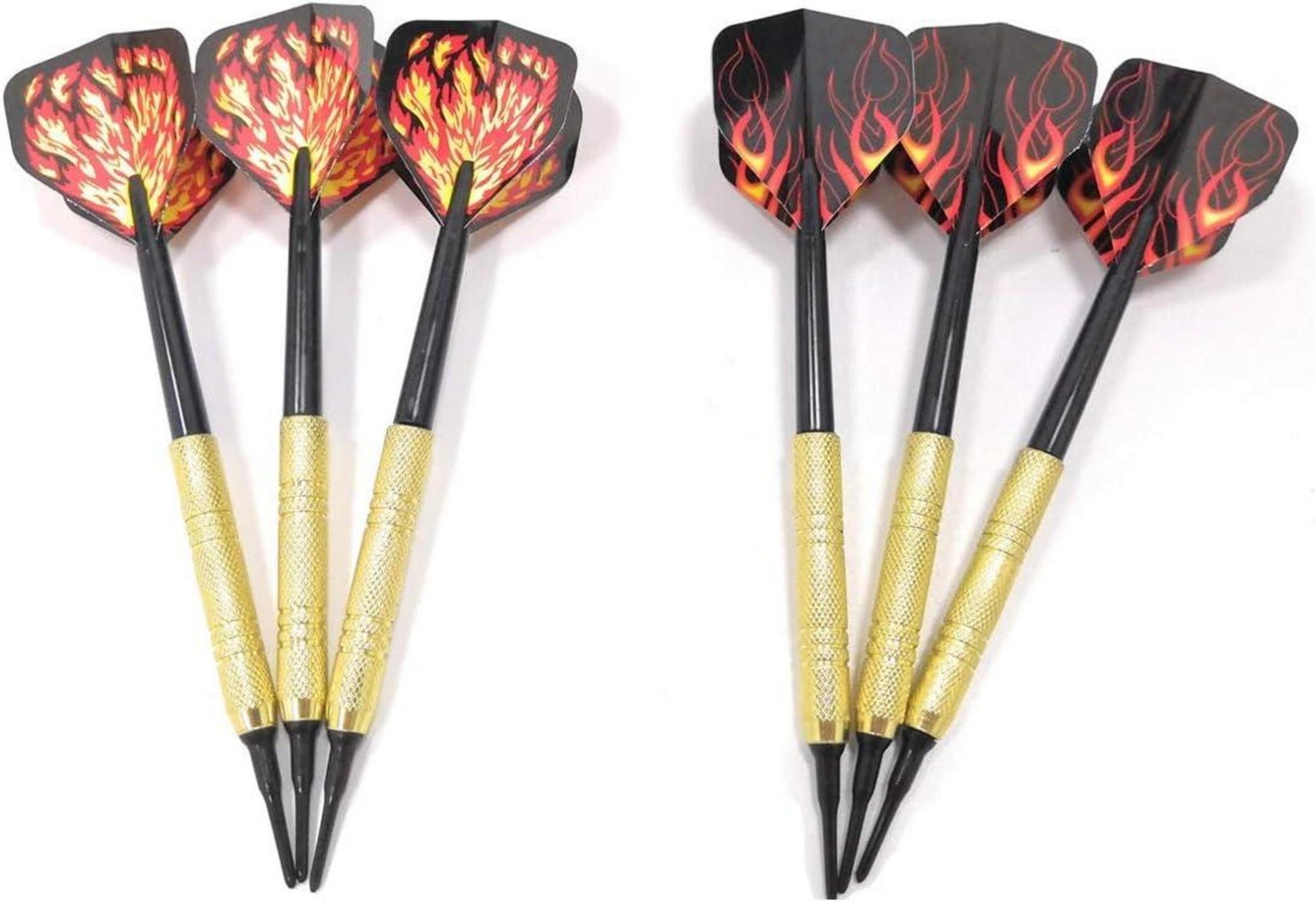 Sinwind Softdart Dartpfeile Set 12 Stück mit Kunststoffspitze, 30 Flights, 10 Motive