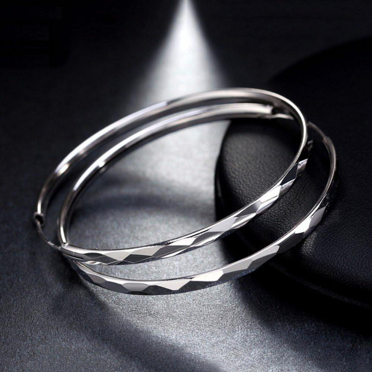 Große Silber 925 Creolen – Hoop Ring Ohrringe Damen