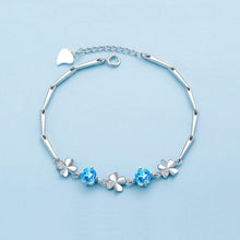 Josfeva Damen Armband Silber 925 mit Klee Anhänger und