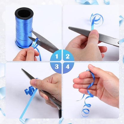Naler Geschenkband 5 Farben Ringelband Deko Band Ballonverschlüsse 5 Rollen