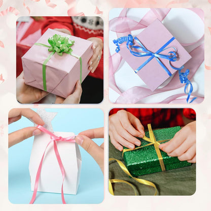 5 Rollen Naler Geschenkband Polyband in 5 Farben Dekoband 90m