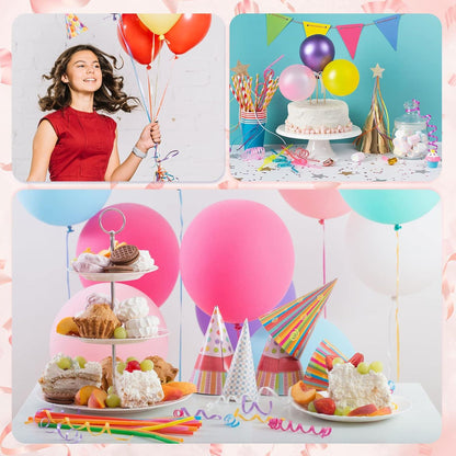 Geschenkband 5 Farben Ringelband Deko Band Ballonverschlüsse 5 Rollen