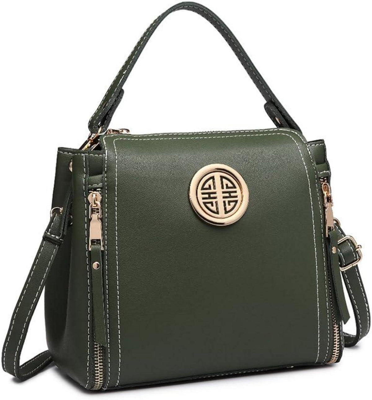 Elegante Damen Handtasche PU Leder Umhängetasche Top Griff
