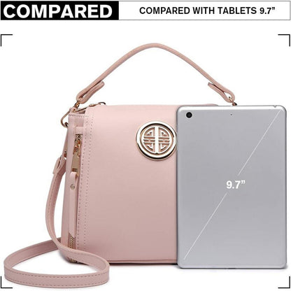 Moderne Damen Handtasche Schultertasche PU Leder Top Griff Umhängetasche