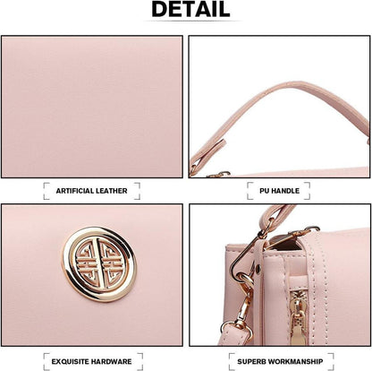 Damen Handtasche Schultertasche Umhängetasche Pu Leder Elegant Top