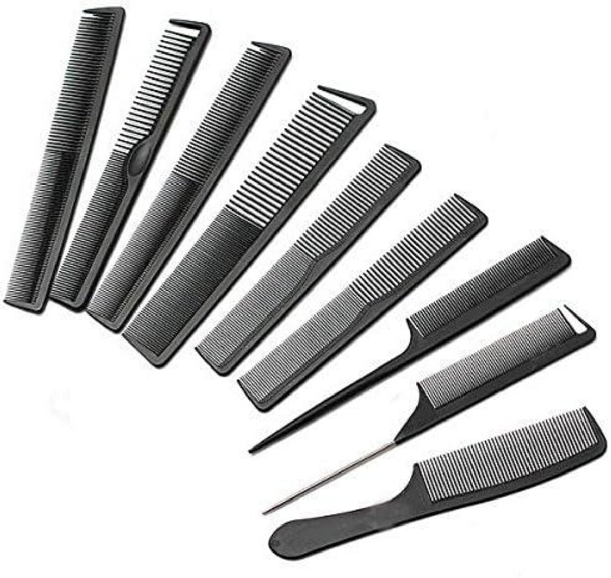 9-teiliges Carbon Fiber Anti Statischer Hitzebeständiger Friseur