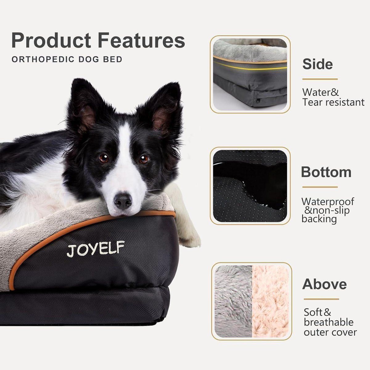 Orthopädisches Hundebett aus Memory-Schaum, Größe L