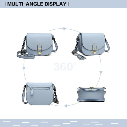 Schultertasche Damen Umhängetasche Cross Body Bag mit Quaste und