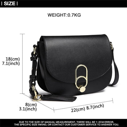 Schultertasche Damen Umhängetasche Moderne Cross Body Bag mit Quaste
