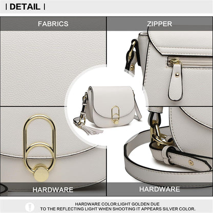 Schultertasche Damen Umhängetasche Modern Mit Reißverschluss Quaste