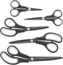 KUONIIY 5-teilig Titanbeschichtete Scheren Set mit Soft-Grip-Löchern