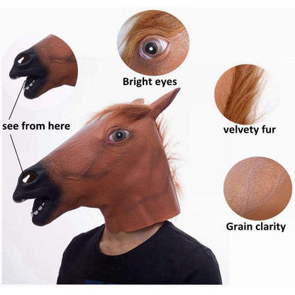 Pferdemaske Latex Tiermaske Halloween Weihnachten Party
