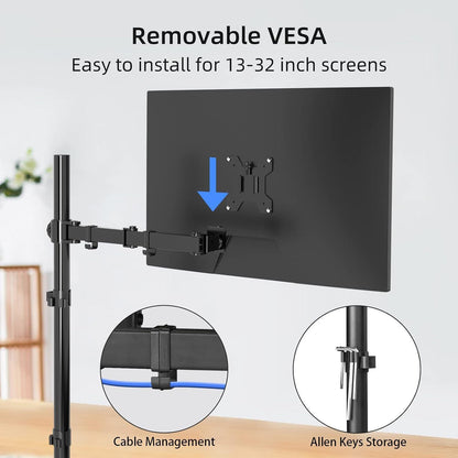Monitorhalterung 1 Monitor 13-32 Zoll Tischhalterung 80cm