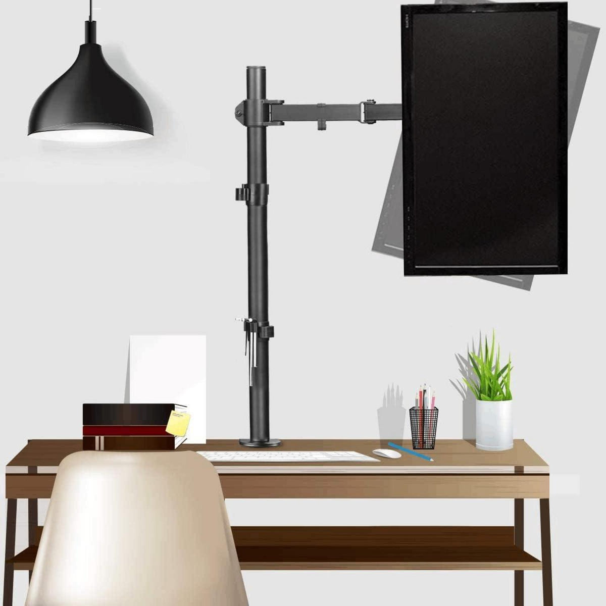 Suptek Monitor Halterung 1 Monitor 13-32 Zoll Tischhalterung 80cm Stange