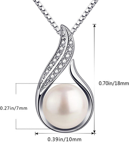 925 Silber Perlenkette Süßwasser Zuchtperle Damen Geschenk 45CM