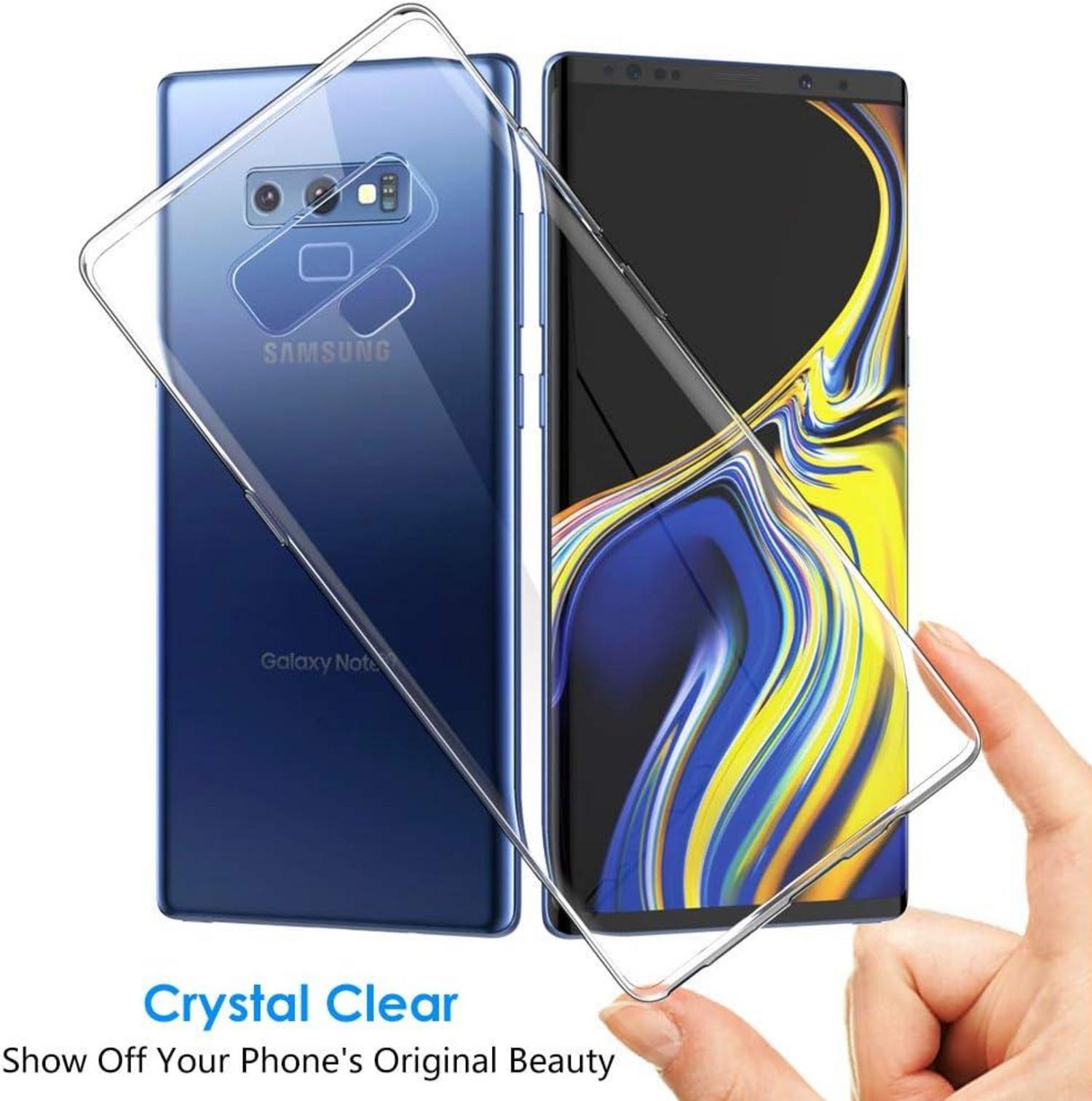 Peakally Samsung Galaxy Note 9 Hülle - Transparentes TPU Case - Dünn & Kratzfest