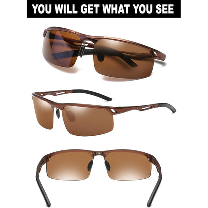 DUCO Polarisierte Retro-Sonnenbrille Herren Ultraleicht 8550